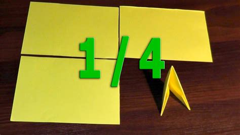 how to cut 1/4 cartolina|How to fold 3d origami pieces 1/4th size .